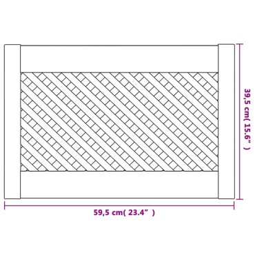 vidaXL Πορτάκια με Πλέγμα 2 Τεμ. 59,5x39,5 εκ. από Μασίφ Ξύλο Πεύκου