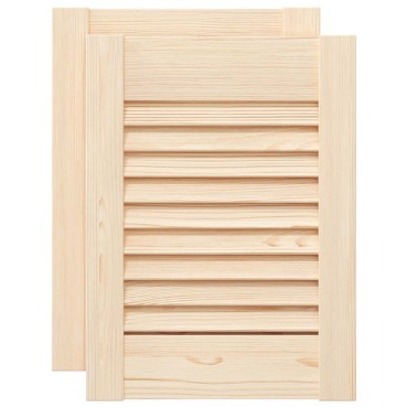 vidaXL Πόρτες ντουλαπιών Louvred Design 2 τεμάχια 39,5x29,5 cm