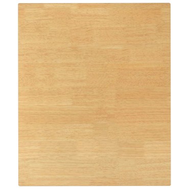 vidaXL Τραπέζι τραπεζαρίας φυσικό μασίφ ξύλο καουτσούκ 90/45x75x75cm 1 τεμ.