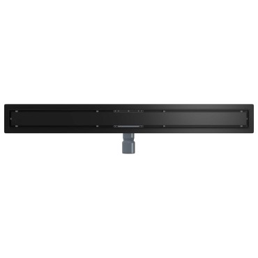 vidaXL 2 σε 1 εκροή ντους Μαύρο 90 cm Ανοξείδωτο Ατσάλι 304