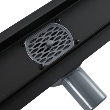 vidaXL Σιφόνι ντους 2-σε-1 με 360° σιφόνι Μαύρο 60 cm