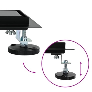 vidaXL Σιφόνι ντους 2-σε-1 με 360° σιφόνι Μαύρο 100 cm