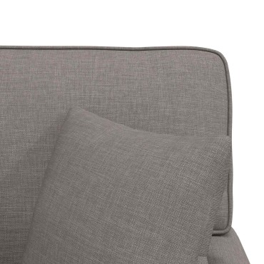 vidaXL Τσέιζ Λαζού με Φούστα 3 τεμ. Taupe ύφασμα 91x157x91cm