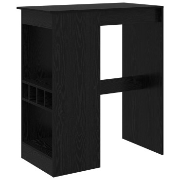 vidaXL Τραπέζι μπαρ 90x47.5x103.5cm Επεξεργασμένο Ξύλο Μαύρη Οξυά 1 τεμ.