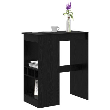 vidaXL Τραπέζι μπαρ 90x47.5x103.5cm Επεξεργασμένο Ξύλο Μαύρη Οξυά 1 τεμ.