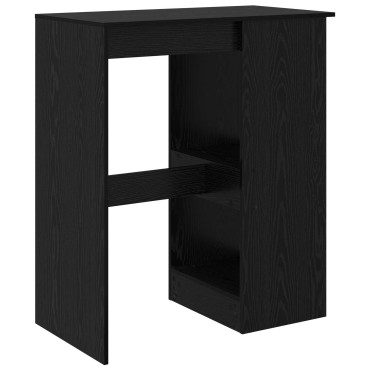 vidaXL Τραπέζι μπαρ 90x47.5x103.5cm Επεξεργασμένο Ξύλο Μαύρη Οξυά 1 τεμ.