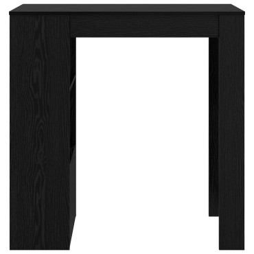 vidaXL Τραπέζι μπαρ 102x50x103,5cm Επεξεργασμένο Ξύλο Μαύρη Οξυά 1 τεμ.