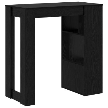 vidaXL Τραπέζι μπαρ 102x50x103,5cm Επεξεργασμένο Ξύλο Μαύρη Οξυά 1 τεμ.