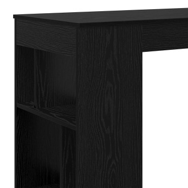 vidaXL Τραπέζι μπαρ 102x50x103,5cm Επεξεργασμένο Ξύλο Μαύρη Οξυά 1 τεμ.