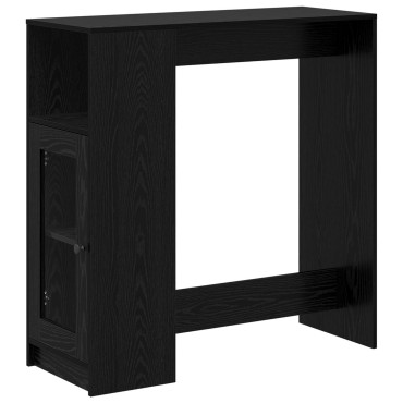 vidaXL Τραπέζι μπαρ 101x40x103,5cm Επεξεργασμένο Ξύλο Μαύρη Οξυά 1 τεμ.