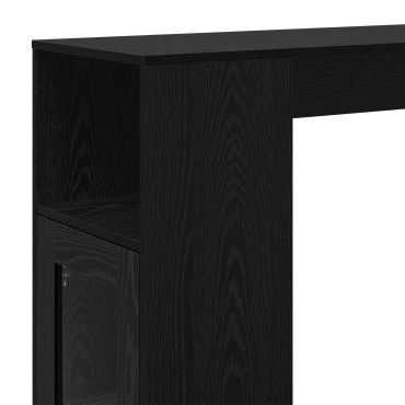 vidaXL Τραπέζι μπαρ 101x40x103,5cm Επεξεργασμένο Ξύλο Μαύρη Οξυά 1 τεμ.
