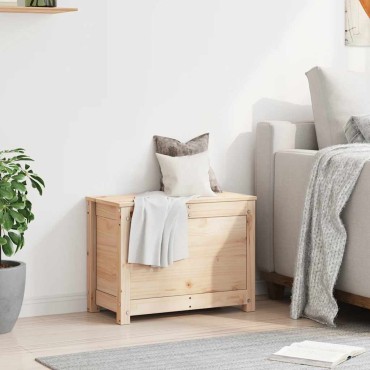 vidaXL Κουτί Αποθήκευσης 60x32x45,5cm από Μασίφ Ξύλο Πεύκου 1 τεμ.
