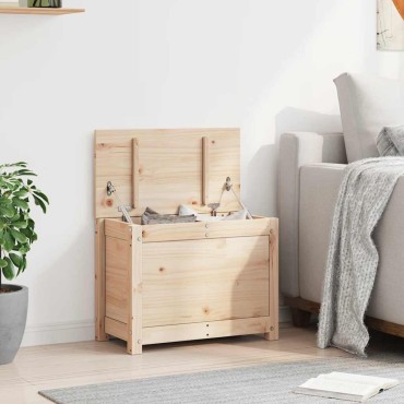 vidaXL Κουτί Αποθήκευσης 60x32x45,5cm από Μασίφ Ξύλο Πεύκου 1 τεμ.