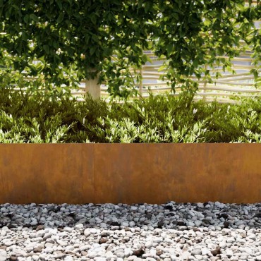 vidaXL Περίγραμμα γκαζόν 10 τμχ. 100 x 0.05 x 20 εκ Σκ rusty