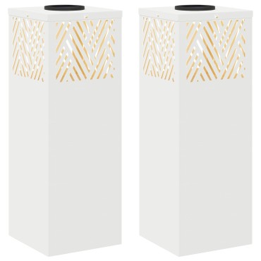 vidaXL Ηλιακό LED Φως Δρόμου 2 τμχ. Θερμό λευκό 18 x 18 x 50 εκ.