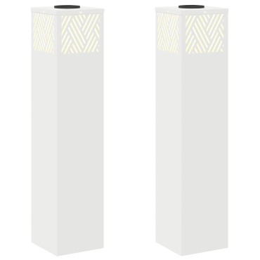 vidaXL Ηλιακό LED Φως Δρόμου 2 τμχ. Θερμό λευκό 18 x 18 x 80 εκ.