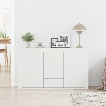 vidaXL Πλαϊνό γραφείο Λευκό 120x36x69cm Επεξεργασμένο Ξύλο 1 τεμ.