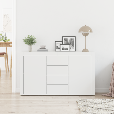 vidaXL Πλαϊνό γραφείο Λευκό 120x36x69cm Επεξεργασμένο Ξύλο 1 τεμ.