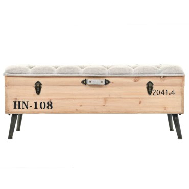 vidaXL Παγκάκι Κήπου από Μασίφ Ξύλο Ελάτης 110x40x50cm 1 τεμ.