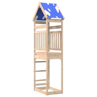 vidaXL Πύργος Παιχνιδιού Καφέ 52,5 x 85 x 265 εκ. Στερεά ξυλεία πεύκου
