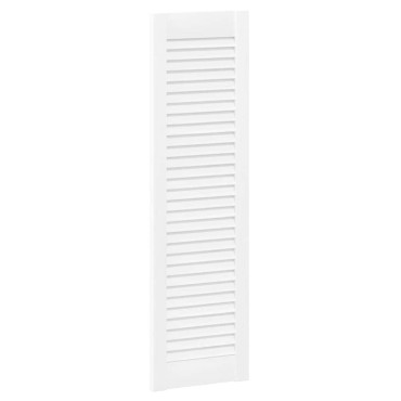vidaXL Πόρτες ντουλαπιών Louvred Design 2 τεμάχια Λευκό 99x29,5 cm