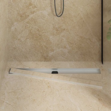 vidaXL Σιφόνι ντους 2-σε-1 με 360° σιφόνι Ασημί 100 cm