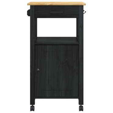 vidaXL Καρότσι Κουζίνας MONZA Μαύρο 48x40x88,5cm 1 τεμ.