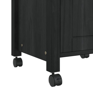 vidaXL Καρότσι Κουζίνας MONZA Μαύρο 48x40x88,5cm 1 τεμ.