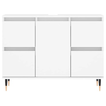 vidaXL Ντουλάπι Μπάνιου Λευκό 80x33x60cm Επεξεργασμένο Ξύλο