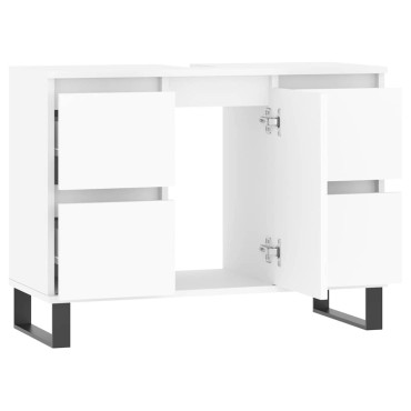 vidaXL Ντουλάπι Μπάνιου Λευκό 80x33x60cm Επεξεργασμένο Ξύλο 1 τεμ.