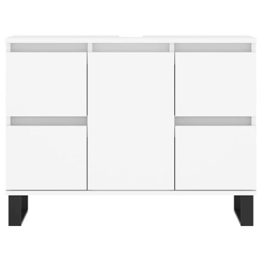 vidaXL Ντουλάπι Μπάνιου Λευκό 80x33x60cm Επεξεργασμένο Ξύλο 1 τεμ.