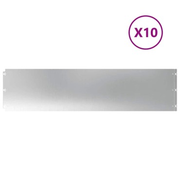 vidaXL Περιφράξεις γκαζόν 10 τεμάχια 25x103 cm από γαλβανισμένο χάλυβα