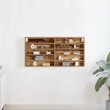 vidaXL Βιτρίνα Επιτοίχιο Παλιό ξύλο 100x8,5x50cm