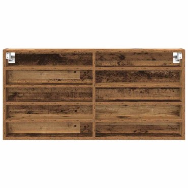 vidaXL Βιτρίνα Επιτοίχιο Παλιό ξύλο 100x8,5x50cm
