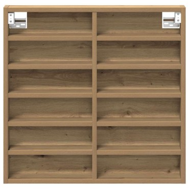 vidaXL Βιτρίνα Επιτοίχιο Artisan Oak 60x8,5x58 εκ