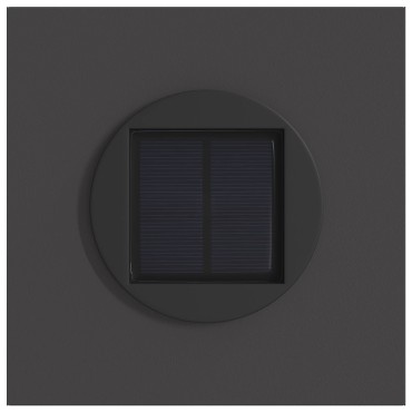 vidaXL Ηλιακό LED Φως Δρόμου 2 τμχ. Θερμό λευκό 18 x 18 x 80 εκ.