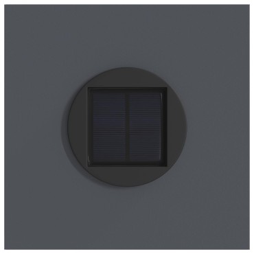 vidaXL Ηλιακό LED Φως Δρόμου 2 τμχ. Θερμό λευκό 18 x 18 x 50 εκ.