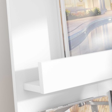 vidaXL Ράφι Περιοδικών Λευκό 51x11x102cm Επεξεργασμένο Ξύλο 1 τεμ.