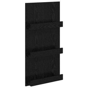 vidaXL Ράφι Περιοδικών Μαύρη Οξυά 51x11x102cm Επεξεργασμένο Ξύλο 1 τεμ.
