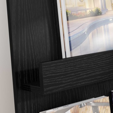 vidaXL Ράφι Περιοδικών Μαύρη Οξυά 51x11x102cm Επεξεργασμένο Ξύλο 1 τεμ.