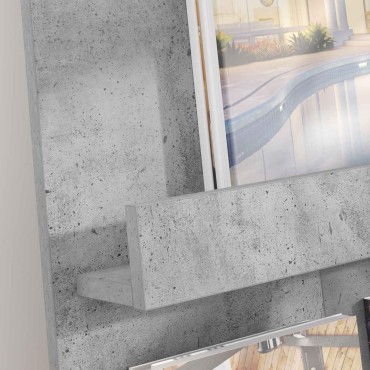 vidaXL Ράφι Περιοδικών με ράφι Σκυρόδεμα Γκρι 51x11x102 εκ 1 τεμ.