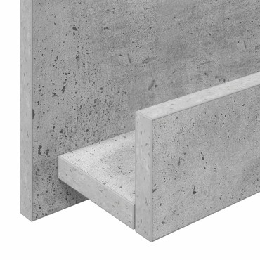 vidaXL Ράφι Περιοδικών με ράφι Σκυρόδεμα Γκρι 51x11x102 εκ 1 τεμ.