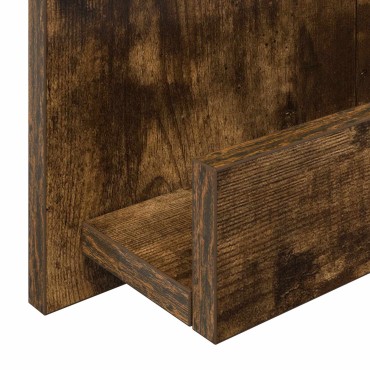 vidaXL Ράφι Περιοδικών με ράφι Καπνιστό Δρύς 51x11x102 εκ 1 τεμ.