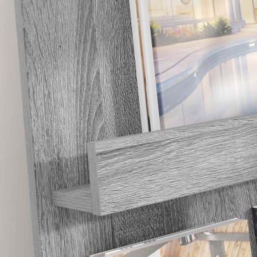 vidaXL Ράφι Περιοδικών με ράφι Γκρίζο Σονομα 51x11x102 εκ 1 τεμ.