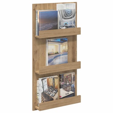 vidaXL Ράφι Περιοδικών Artisan Oak 51x11x102cm Επεξεργασμένο Ξύλο 1 τεμ.
