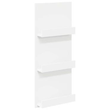 vidaXL Ράφι Περιοδικών Λευκό 43x11x102cm Επεξεργασμένο Ξύλο 1 τεμ.