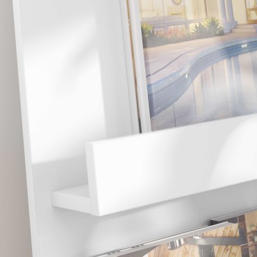 vidaXL Ράφι Περιοδικών Λευκό 43x11x102cm Επεξεργασμένο Ξύλο 1 τεμ.