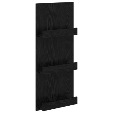vidaXL Ράφι Περιοδικών Μαύρη Οξυά 43x11x102cm Επεξεργασμένο Ξύλο 1 τεμ.