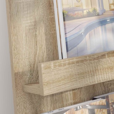vidaXL Ράφι Περιοδικών Δρύς Sonoma 43x11x102cm Επεξεργασμένο Ξύλο 1 τεμ.