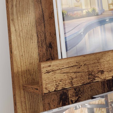 vidaXL Ράφι Περιοδικών Παλιό ξύλο 43x11x102cm Επεξεργασμένο Ξύλο 1 τεμ.